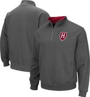 COLOSSEUM Men's Colosseum Charcoal Harvard Crimson Tortugas Team Logo Quarter-Zip Jacket