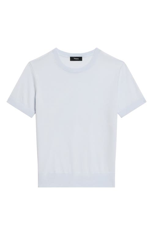 Theory Regal Merino Wool Short-sleeve Crew T-shirt In Blue