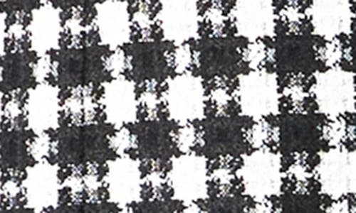 Endless Rose Houndstooth Double Breasted Long Sleeve Blazer Romper In Black/white