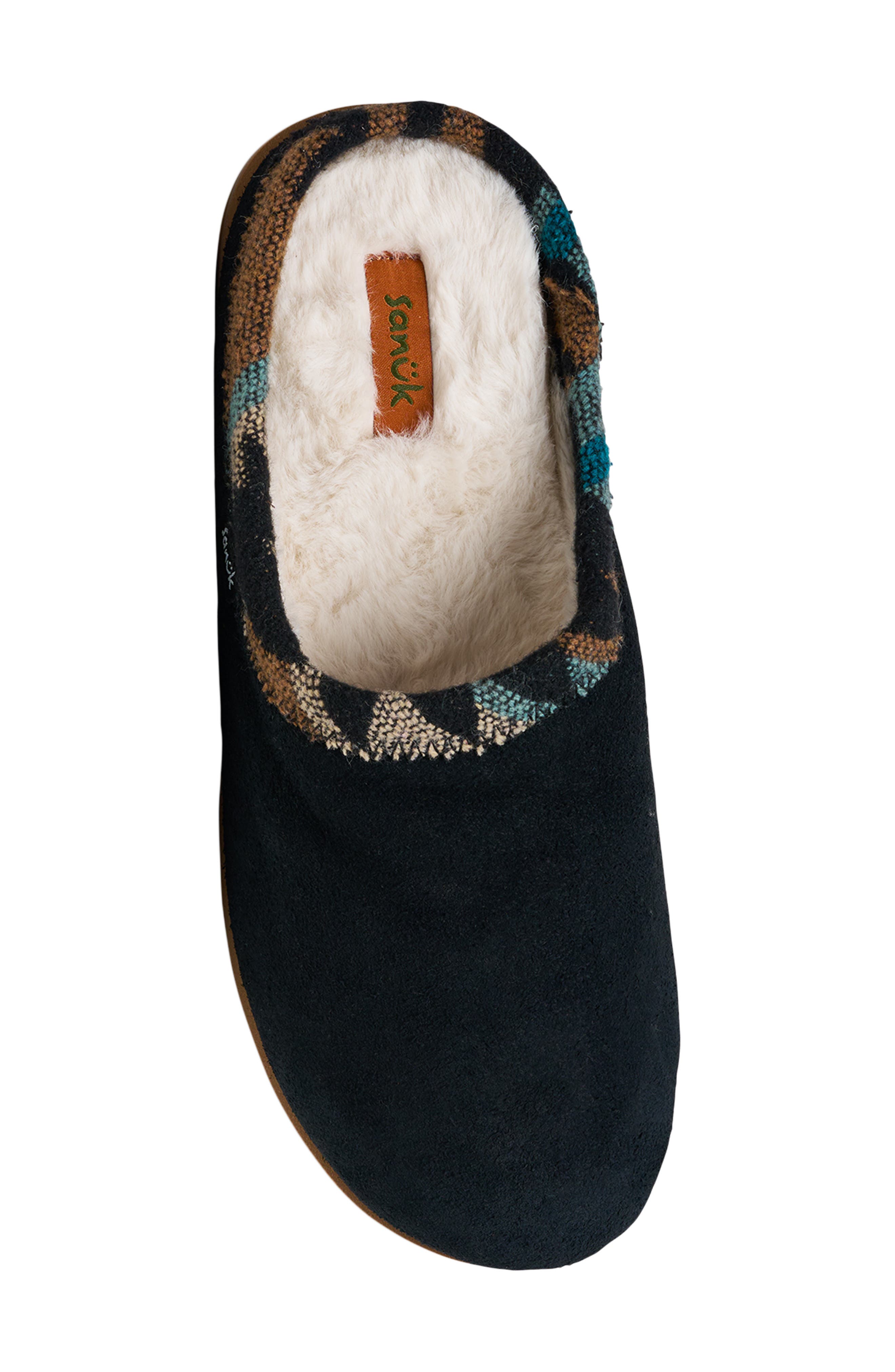 Yoga Cloud Lounger Slipper, Alternate, color, BLACK SUEDE