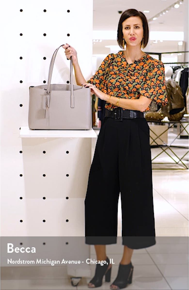 margaux large leather work tote, sales video thumbnail