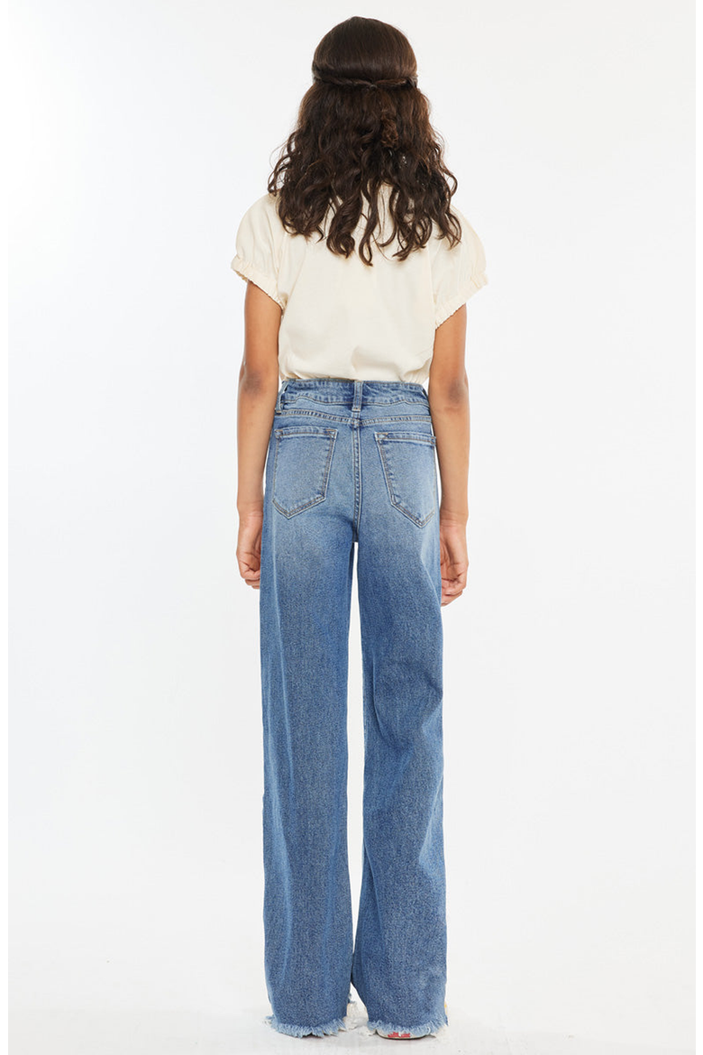 Kitty High Rise Mini Straight Leg Jeans, Alternate, color, Medium Wash