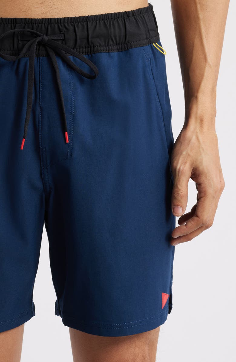 Florence Standard Issue Water Repellent Swim Trunks, Alternate, color, Dark Navy