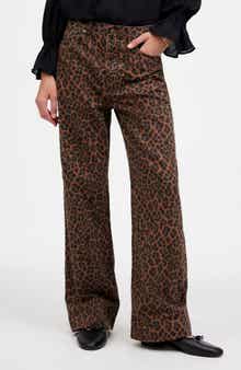 Madewell Leopard Print Low Slung Baggy Jeans