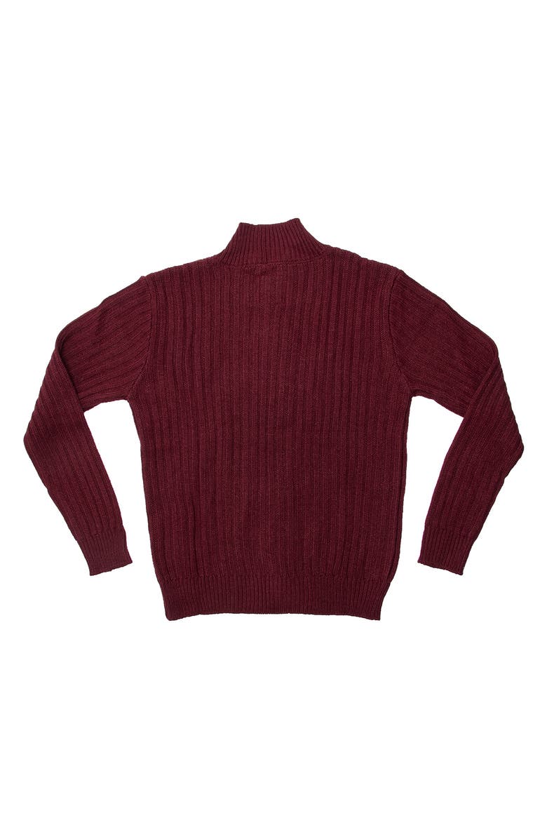 XRAY Stand Collar Cardigan, Alternate, color, Oxblood