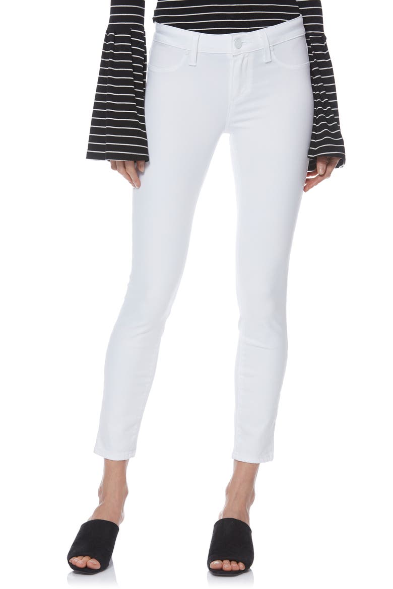Verdugo Faux Pocket Crop Skinny Jeans, Main, color, VIVID WHITE