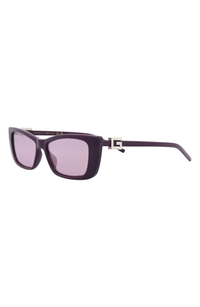 Gucci 53mm Cat Eye Sunglasses, Alternate, color, Violet Violet Violet