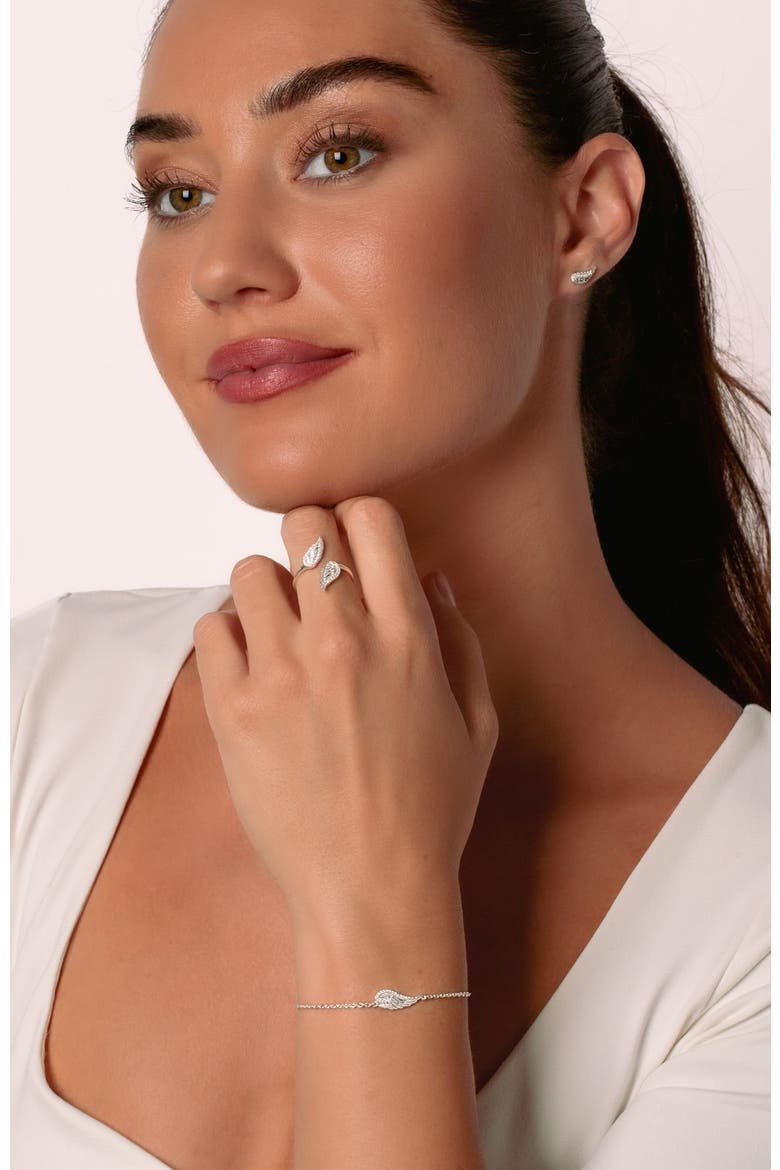 Divine Wings Bracelet, Alternate, color, Sterling Silver