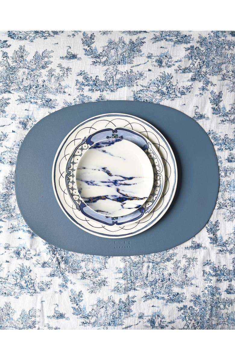 Prouna Marble Azure Canape Plate, Set of 4, Alternate, color, White