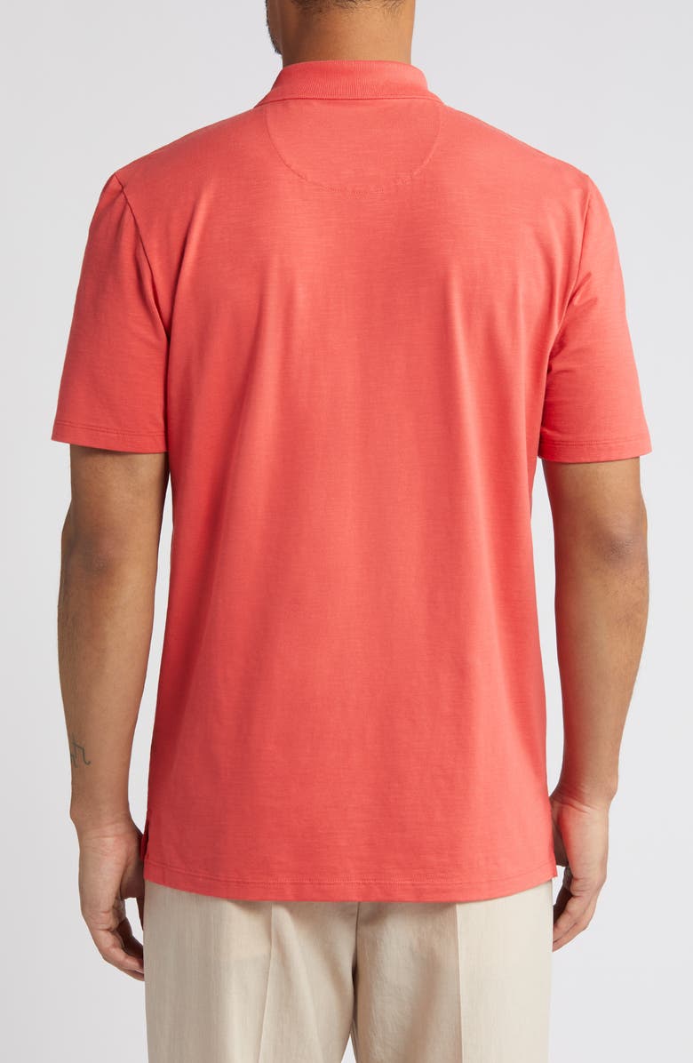 HUGO Dekok Zip Polo, Alternate, color, Medium Red