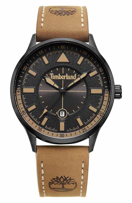 Classic Leather Strap Watch, 44mm