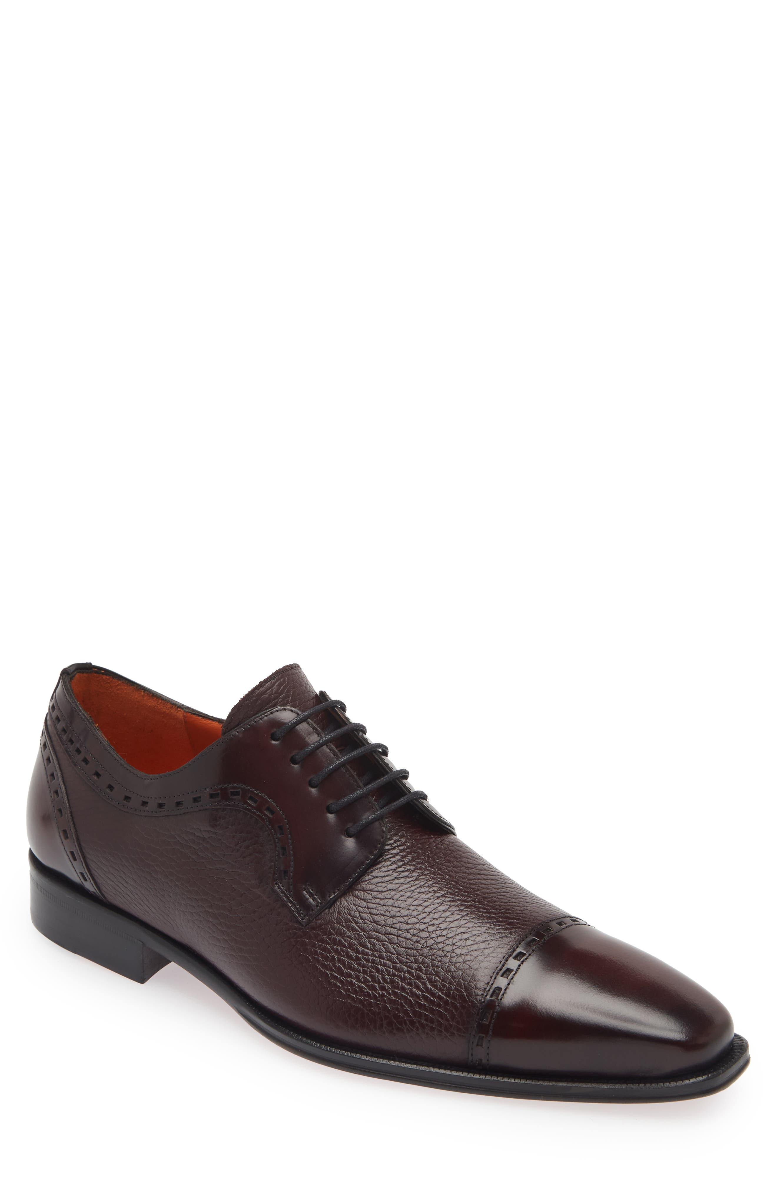 Whipstith Cap Toe Derby, Main, color, BURGUNDY