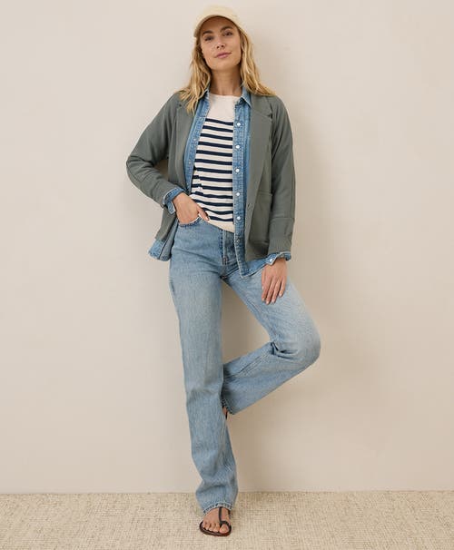 Pact Organic Cotton Classic Fine Knit Shell In Navy Laguna Stripe