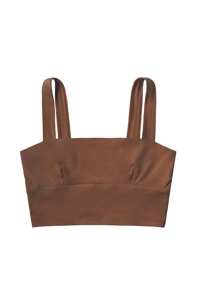 Proclaim Square Neck Ultra Soft Longline Bralette, Alternate, color, Deep Nude