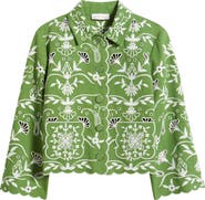 Elie Tahari The Marianna Cotton Eyelet Jacket