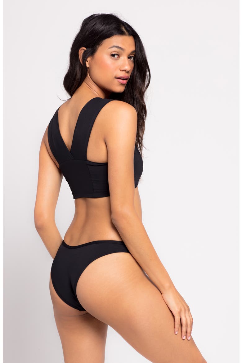 L Space Parker Bikini Top, Alternate, color, BLACK