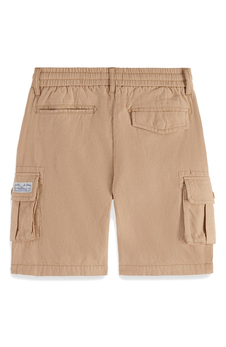 Scotch & Soda Kids' Cotton Cargo Shorts, Alternate, color, Soft Camel