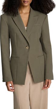 Kenneth Cole Peak Lapel Single Button Blazer