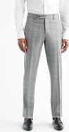 Zanella Parker Flat Front Plaid Wool Dress Pants