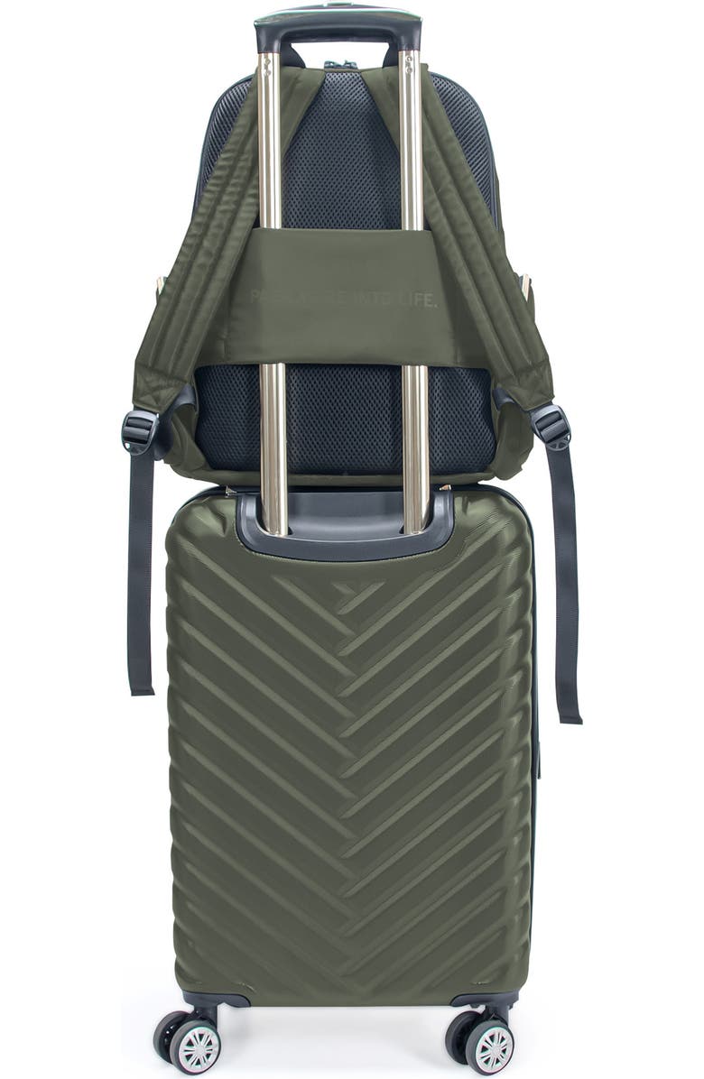 Kenneth Cole Madison Square 2-Piece Hardside Carry-On Luggage & Backpack Set, Alternate, color, Olive