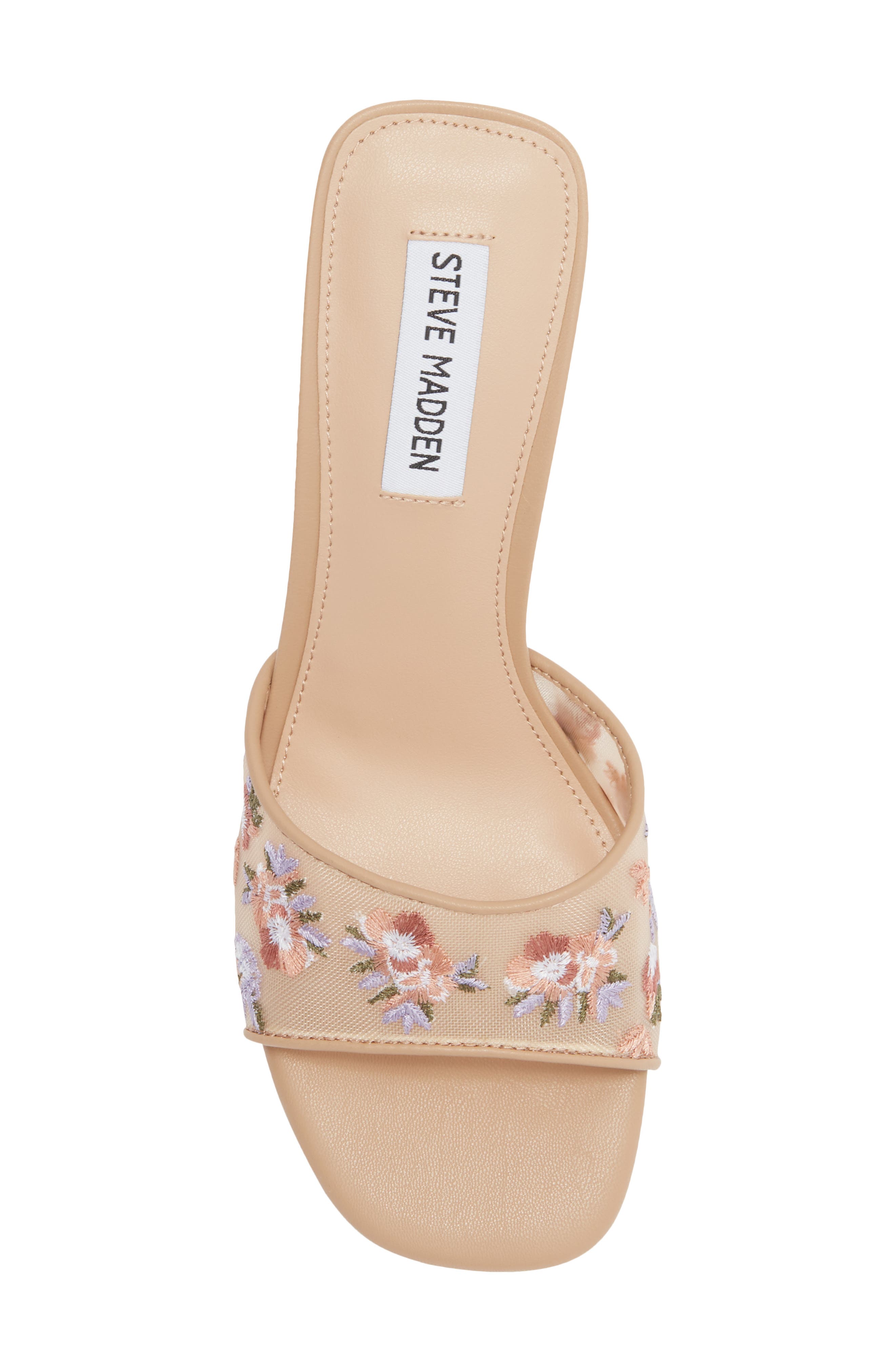 Steve Madden Claudiah Floral Embroidered Slide Sandal, Alternate, color, 