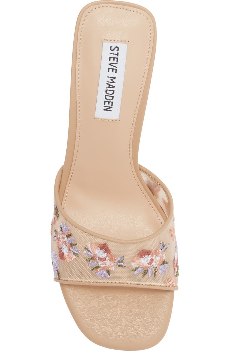 Steve Madden Claudiah Floral Embroidered Slide Sandal, Alternate, color,