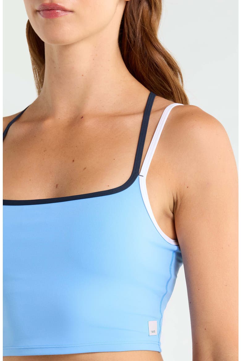 Daily Layered Crop Tank Top, Alternate, color, OASIS BLUE