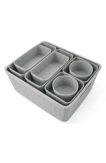 Core Home 10-piece Assorted Storage Basket Set In Gray
