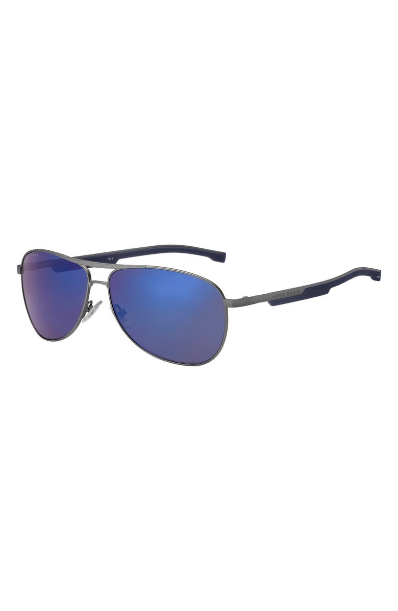 BOSS 63mm Aviator Sunglasses, Alternate, color, 