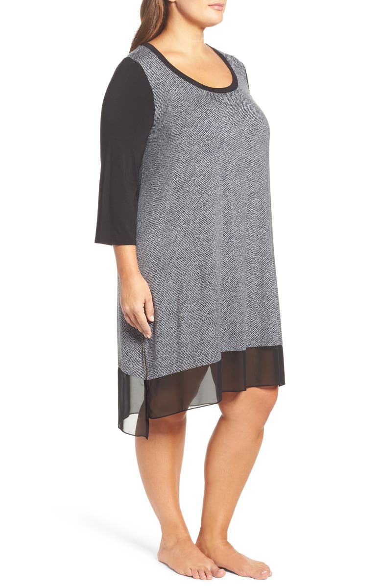 DKNY 'Urban Essentials' Stretch Modal Lounge Dress, Alternate, color, 