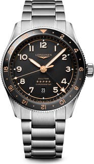 Longines Spirit Zulu Time Automatic Bracelet Watch, 42mm