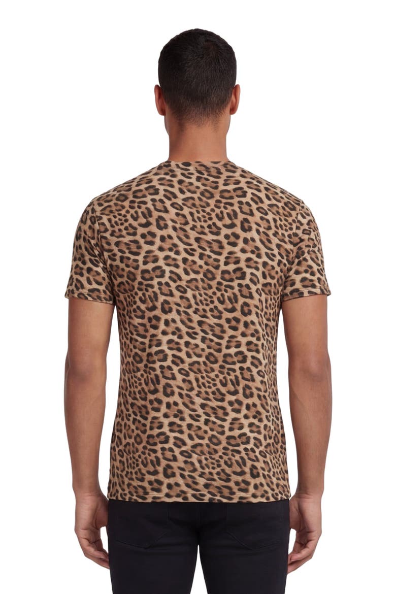 Leopard Mens Wool Vneck Tee, Alternate, color, LEOPARD BROWN