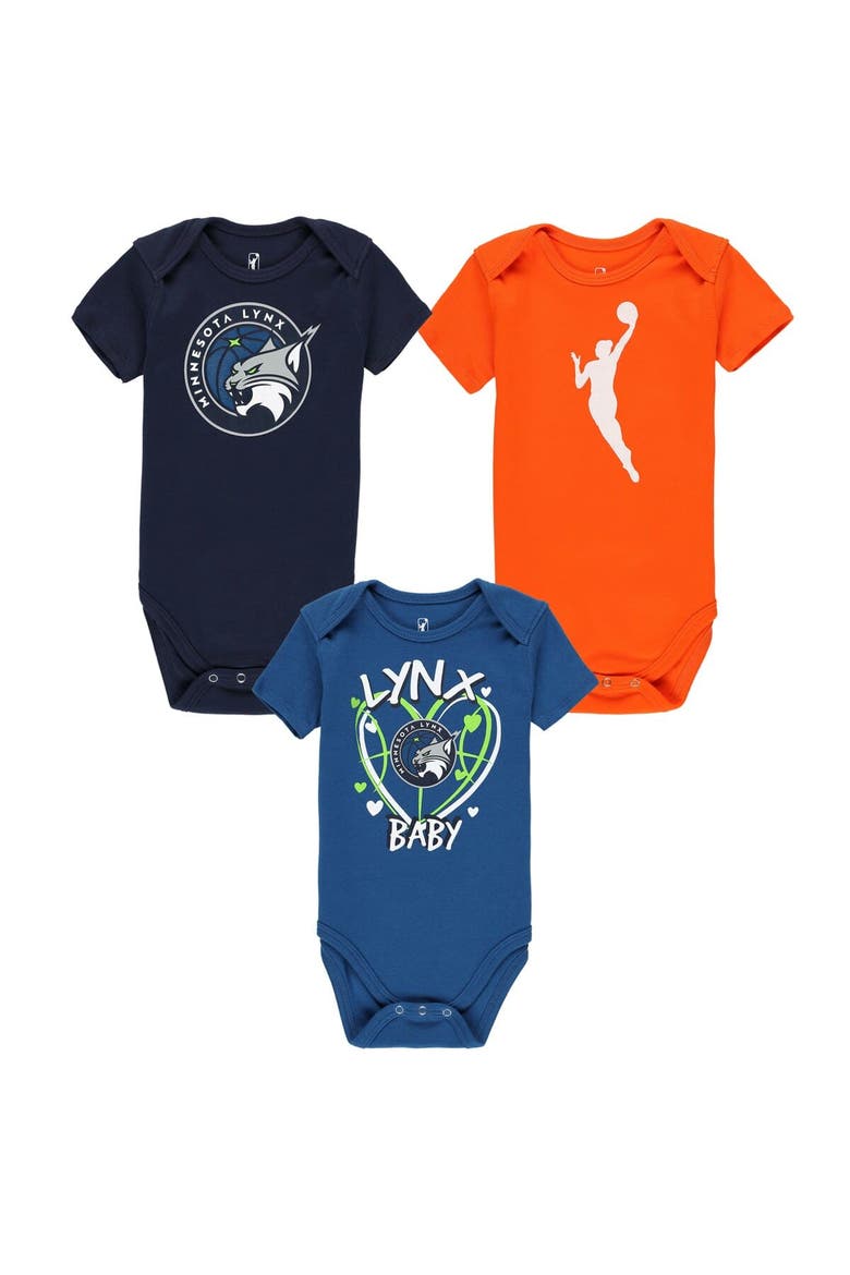 Infant Outerstuff  Minnesota Lynx Slide Home 3-Piece Creeper Set, Alternate, color, Navy