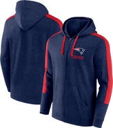 FANATICS Men's Fanatics  Heather Navy New England Patriots Gains Full-Zip Hoodie
