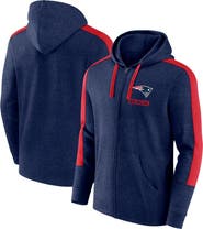 FANATICS Men's Fanatics  Heather Navy New England Patriots Gains Full-Zip Hoodie