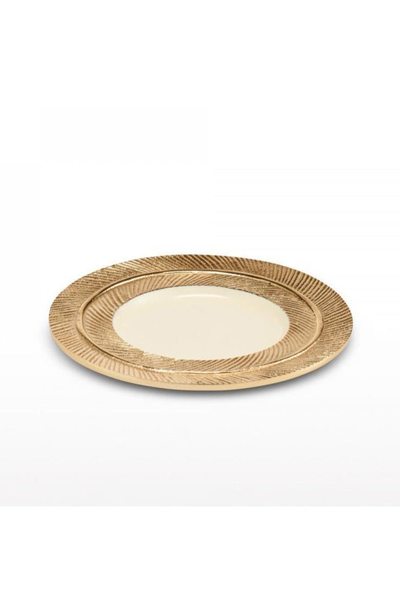 Lunares Feather Plates Gold/Oyster - In Stock - Medium, Alternate, color, 