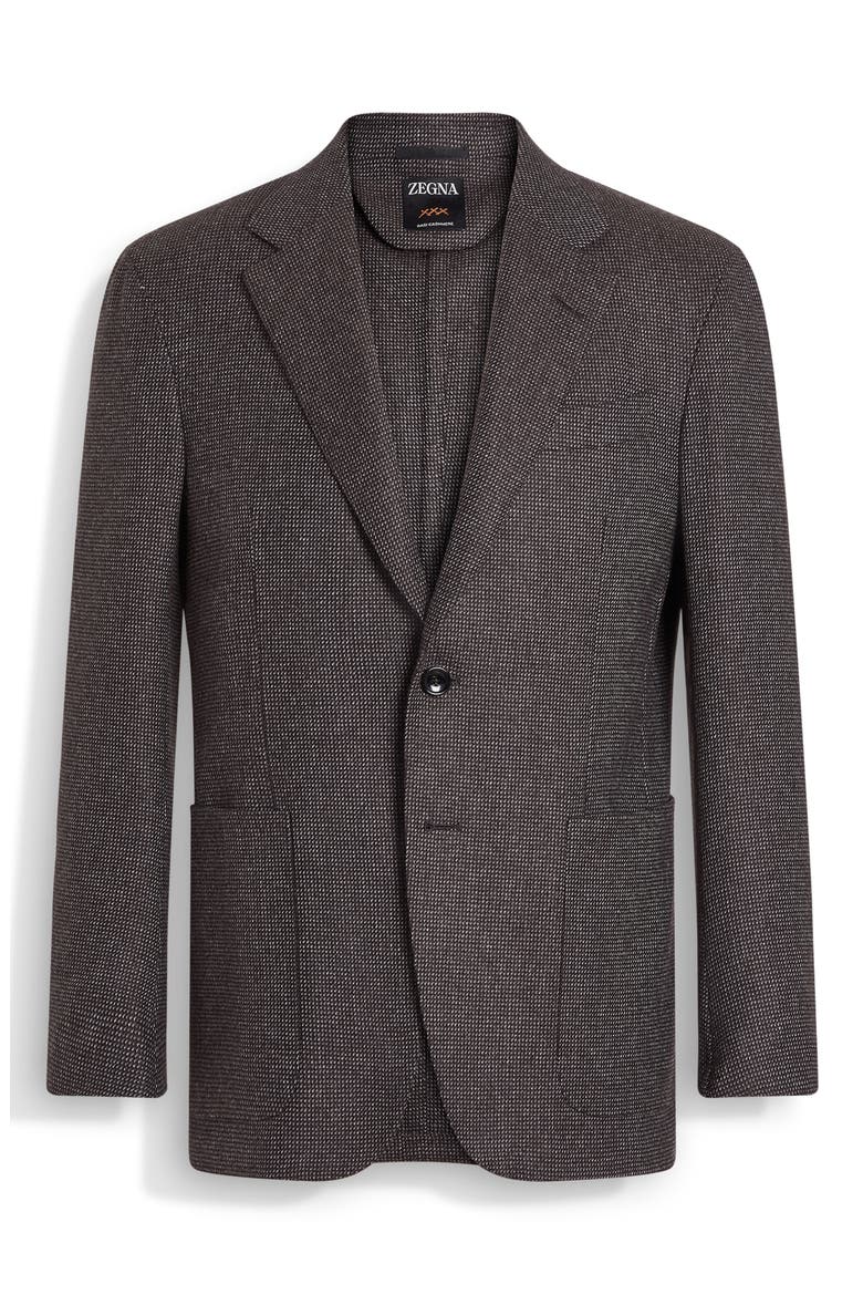 Couture Oasi Cashmere Sport Coat, Alternate, color, BROWN/ GREY