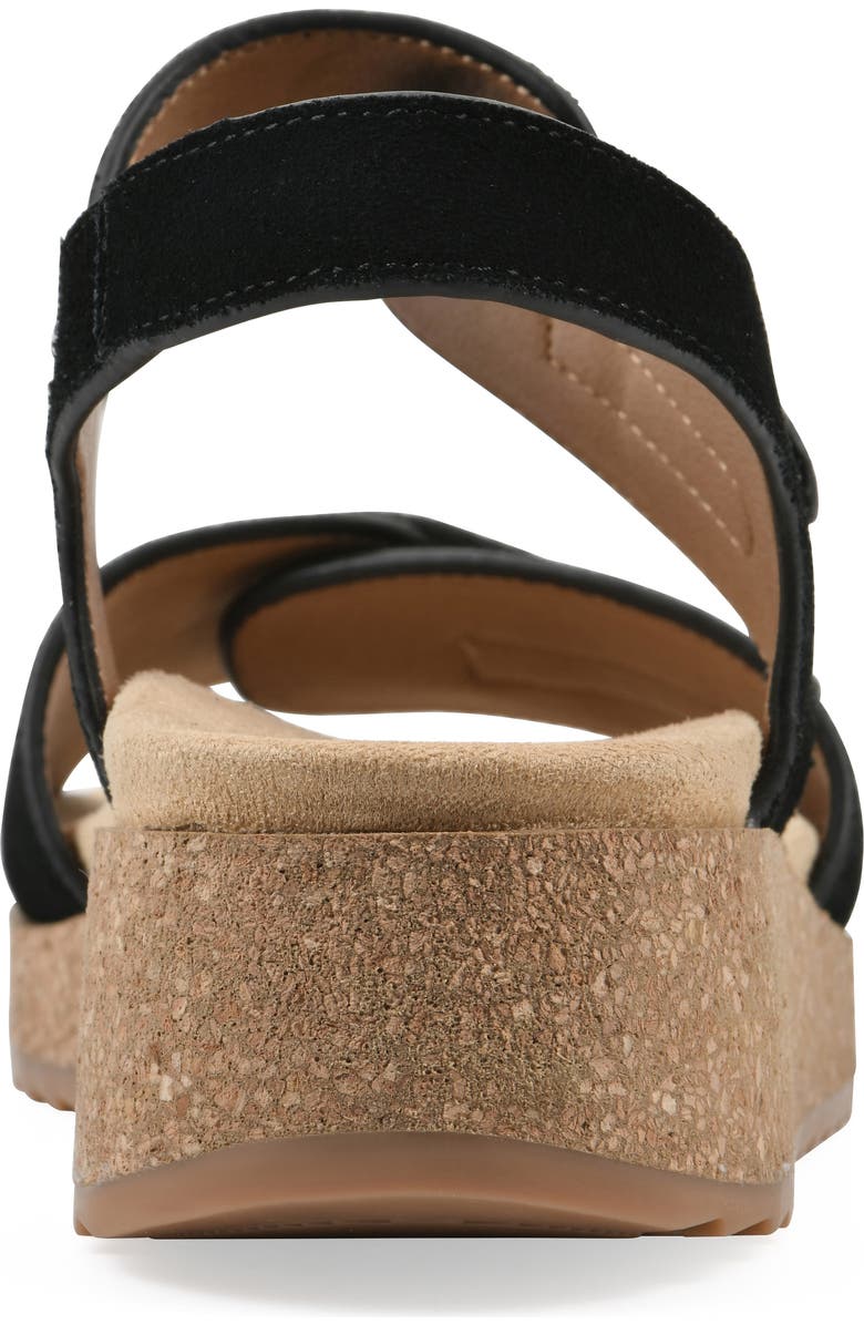 CLIFFS BY WHITE MOUNTAIN Gelato Wedge Sandal, Alternate, color, Black Suede