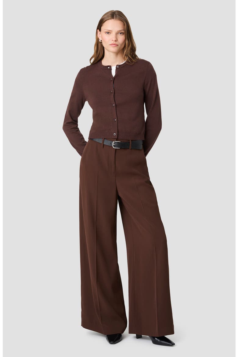 Crop Cardigan, Alternate, color, COCOA BROWN