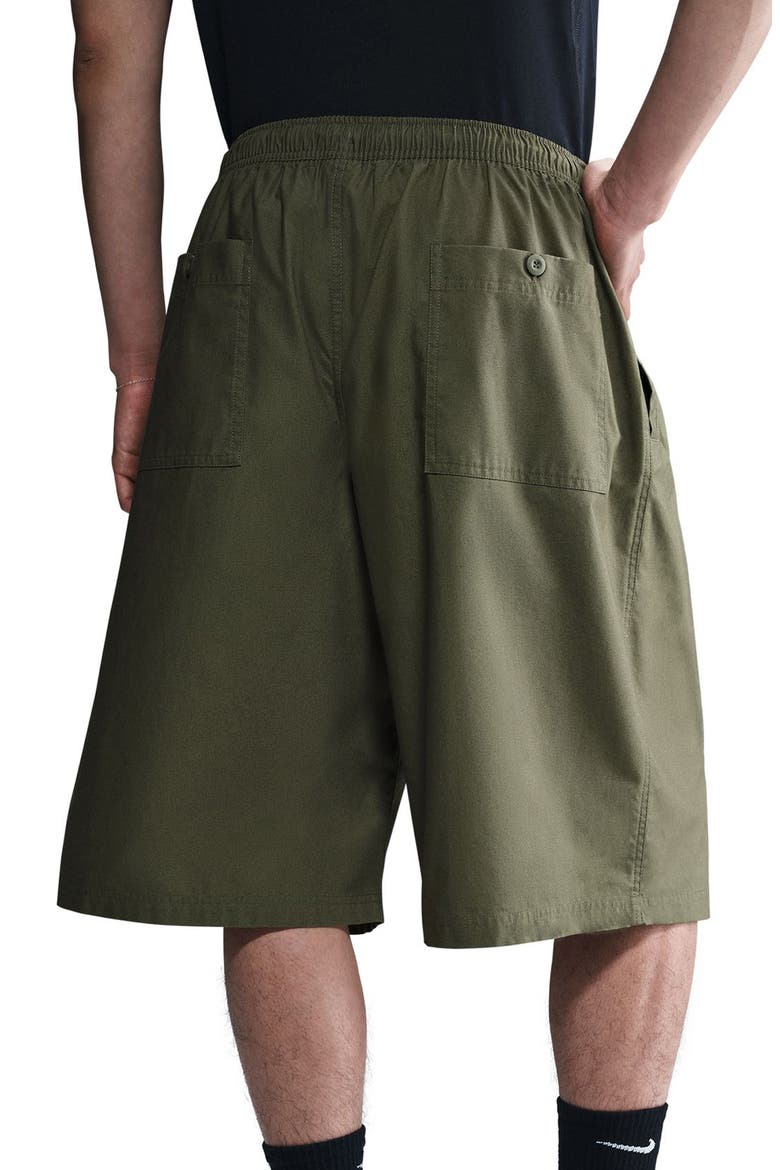 Club Seoul Oversized Shorts, Alternate, color, MEDIUM OLIVE/ MEDIUM OLIVE