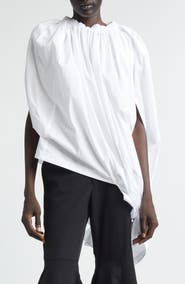 Comme des Garçons Gathered Cotton Broadcloth Cocoon Top