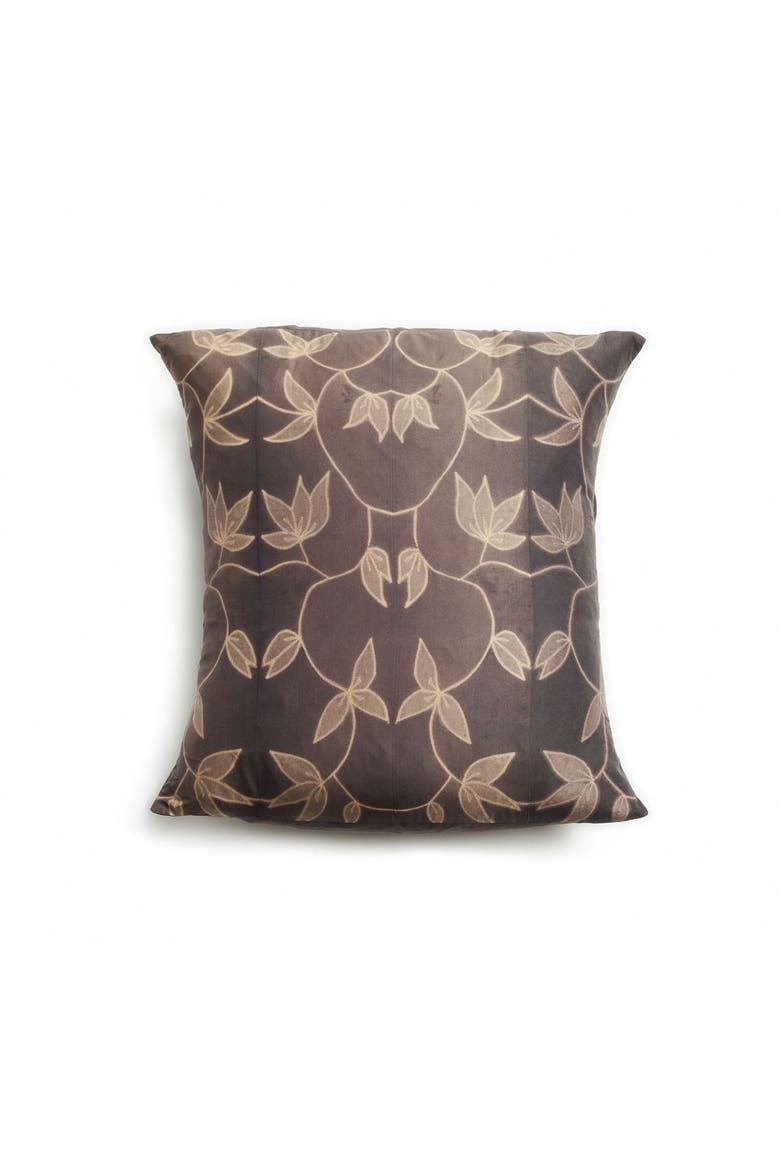 Folio Indigo Handcrafted Shibori Mulberry Silk Pillow - Cover Only, Main, color, Black/Indigo