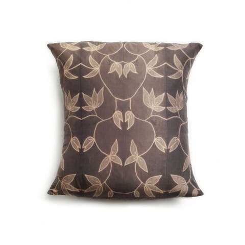 Folio Indigo Handcrafted Shibori Mulberry Silk Pillow - Cover Only