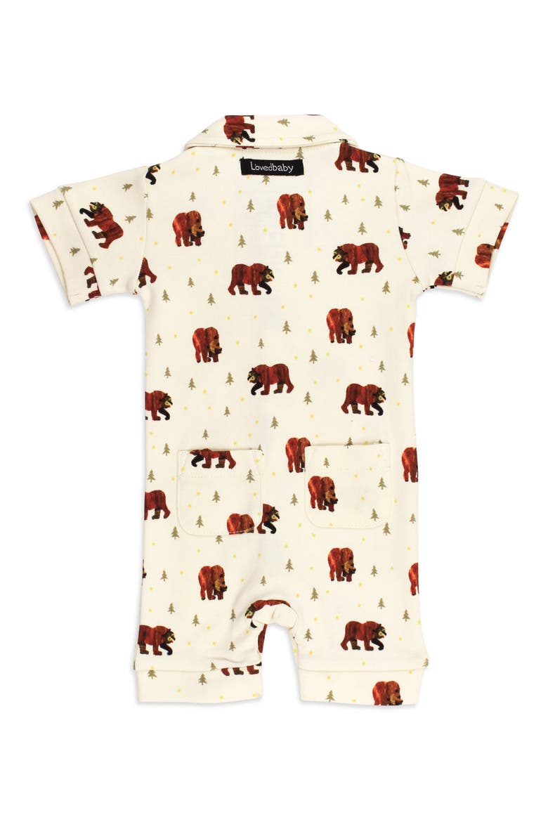 x The Very Hungry Caterpillar™ Organic Cotton Romper, Alternate, color, BROWN BEAR