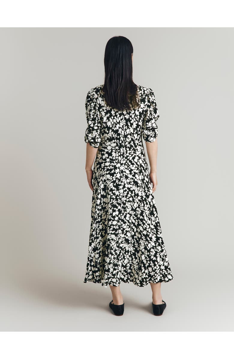 Ghost London Madi Crepe Floral Midi Dress, Alternate, color, Mono Floral