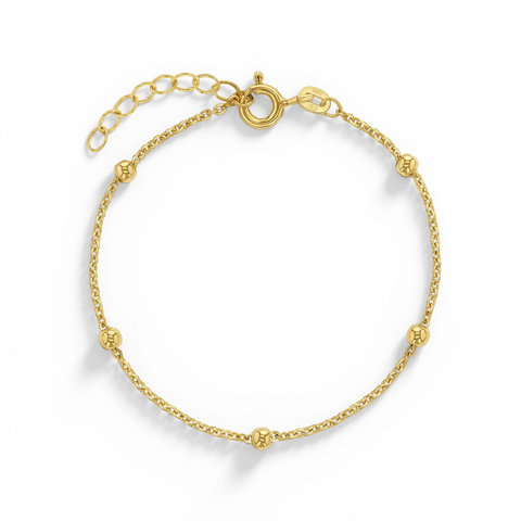 14k Tiny Polished Satellite Bracelet