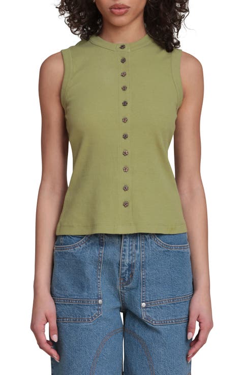 Sleeveless Rib Top