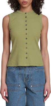 Avec Les Filles Sleeveless Rib Top