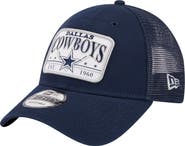 New Era Men's New Era Navy Dallas Cowboys Plate 9FORTY Trucker Adjustable Hat