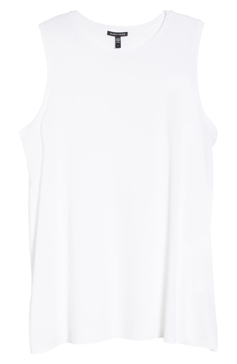 Eileen Fisher Jersey Long Shell, Alternate, color, White